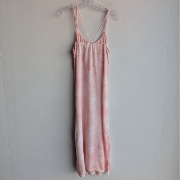 Aerie tie dye pink summer beach cover up midi dress - Picture 4 of 6